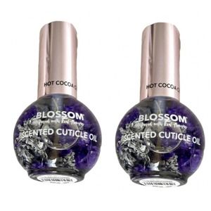 Blossom Nail Hot Cocoa Scented Cuticle Oil 2 Pack Set Infused with Real Flowers